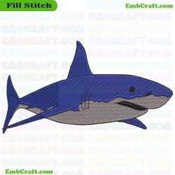 Shark Embroidery Design 92