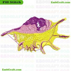 Shell Embroidery Design 8