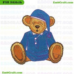 Sleeping Bear Embroidery Design 756