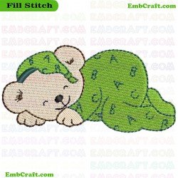 Sleeping Koala Embroidery Design 13