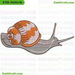 Snail Embroidery Design 23