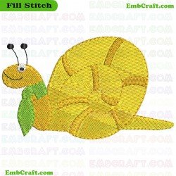 Snail Embroidery Design 3