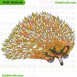 Spiny Anteater Echidna Embroidery Design 7