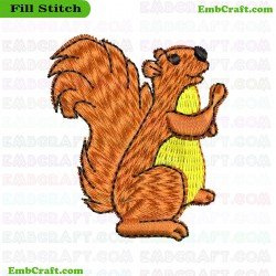 Squirrel Embroidery Design 54