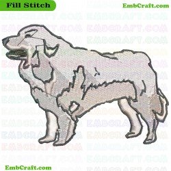 Standing Dog Embroidery Design 245