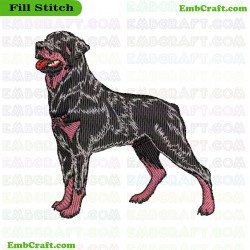 Standing Dog Embroidery Design 313