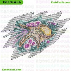 Starfish With Florals Embroidery Design 25