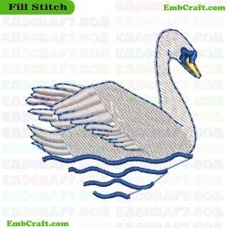 Swan Embroidery Design 81