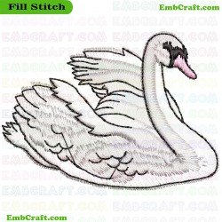 Swan Embroidery Design 82