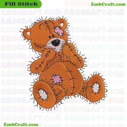 Teddy Bear Embroidery Design 156