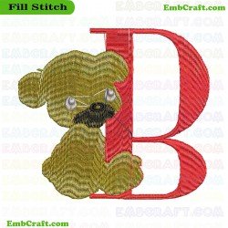 Teddy Bear Embroidery Design 188