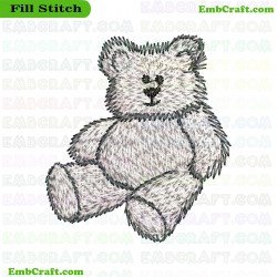 Teddy Bear Embroidery Design 18