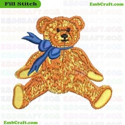 Teddy Bear Embroidery Design 1