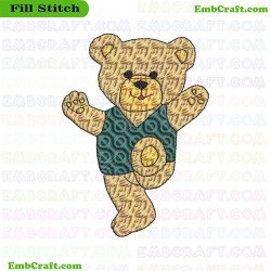 Teddy Bear Embroidery Design 200