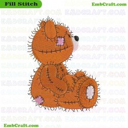 Teddy Bear Embroidery Design 206