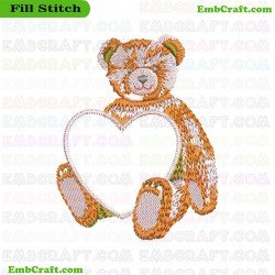 Teddy Bear Embroidery Design 21