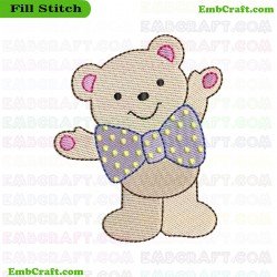 Teddy Bear Embroidery Design 25