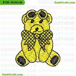 Teddy Bear Embroidery Design 2