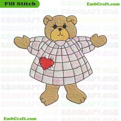 Teddy Bear Embroidery Design 303