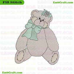 Teddy Bear Embroidery Design 324