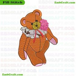 Teddy Bear Embroidery Design 394