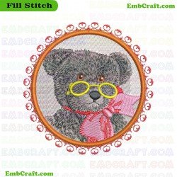 Teddy Bear Embroidery Design 528