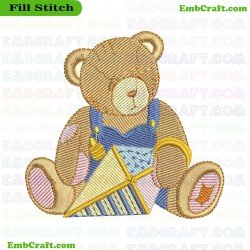 Teddy Bear Embroidery Design 561