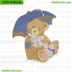 Teddy Bear Embroidery Design 562