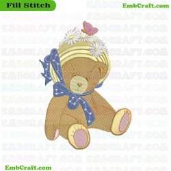 Teddy Bear Embroidery Design 564