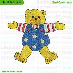 Teddy Bear Embroidery Design 56