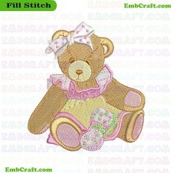 Teddy Bear Embroidery Design 594