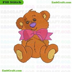 Teddy Bear Embroidery Design 650