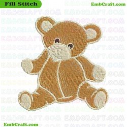 Teddy Bear Embroidery Design 669