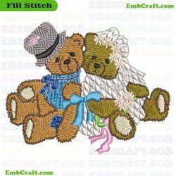 Teddy Bear Embroidery Design 681