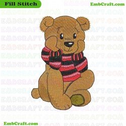 Teddy Bear Embroidery Design 697