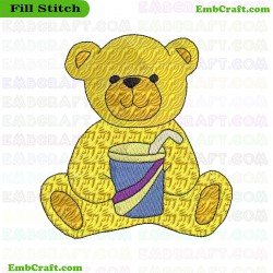 Teddy Bear Embroidery Design 707