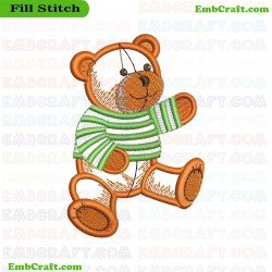 Teddy Bear Embroidery Design 721