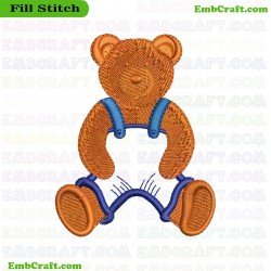 Teddy Bear Embroidery Design 729