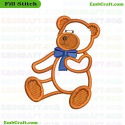 Teddy Bear Embroidery Design 730