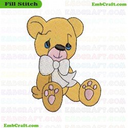 Teddy Bear Embroidery Design 745