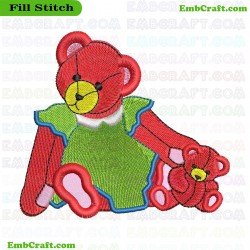 Teddy Bear Embroidery Design 788