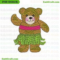 Teddy Bear Embroidery Design 8