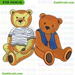 Teddy Bears Embroidery Design 727