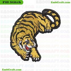 Tiger Embroidery Design 16