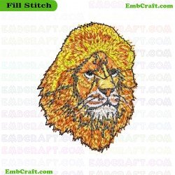 Tiger Face Embroidery Design 3