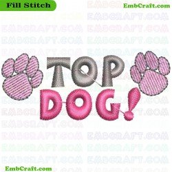 Top Dog Embroidery Design 111