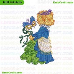 Traditional Teddy Elegance Embroidery Design 9