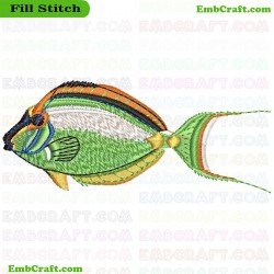 Tropical Fish Embroidery Design 145