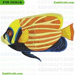 Tropical Fish Embroidery Design 84