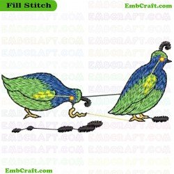 Two Birds Embroidery Design 157